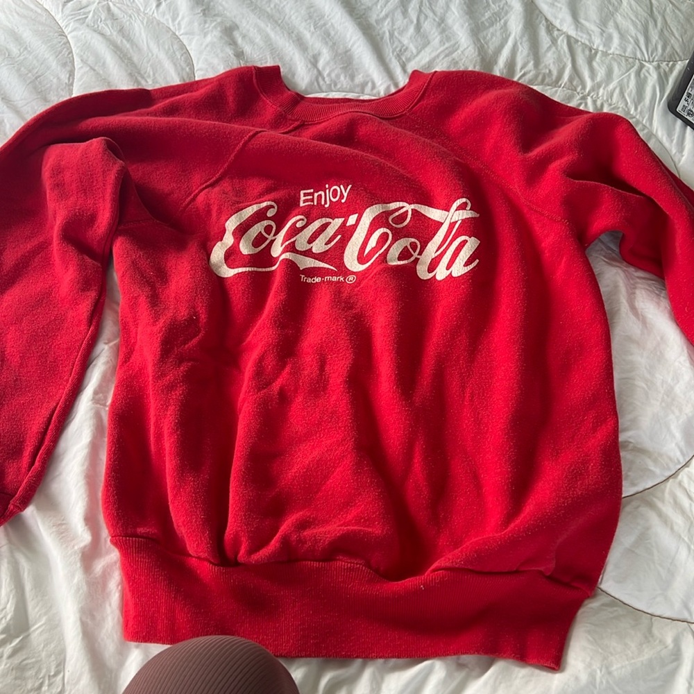 Vintage coca cola sweatshirt XS women’s or large youth